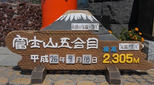 Mount Fuji 5the station sign